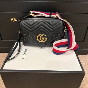 Gucci Marmont Top Handle Sylvie Web Bag